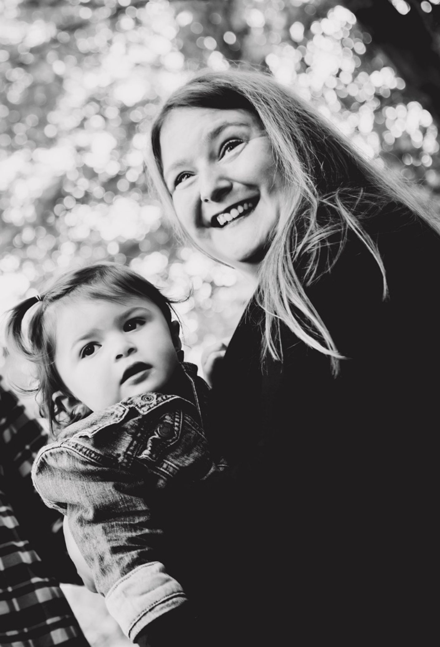 Amy Little with child